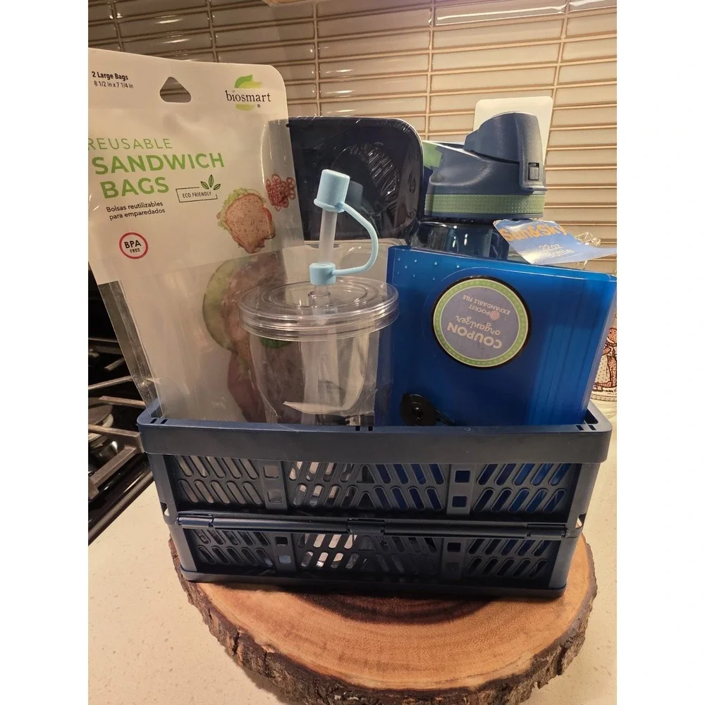Back To School Lunch Bundle Set-Sandwich Bags, Lunchbox, Water Bottle